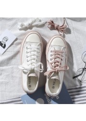 2022 Spring Basic Stylish Women Espadrilles Candy Color Students Outdoor Casual Canvas Sneakers White Concise Zapatillas Mujer