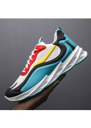 2022 new color matching lace-up blade sneakers breathable autumn high quality lightweight fashion running shoes trend men