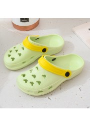 summer cave shoes women indoor home non-slip sandals lightweight eva hollow garden shoes breathable outdoor beach shoes