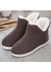 ASILETO Women Home Slippers Plush Indoor Shoes High Top Plus Size 45 Flat Shoes Woman Winter Shoes Indoor Slippers sapatos mujer