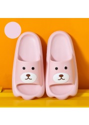 summer women men indoor slippers girls boy thick non-slip soft couple cartoon flip flops duck beach sandals ladies shoes