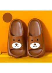 summer women men indoor slippers girls boy thick non-slip soft couple cartoon flip flops duck beach sandals ladies shoes