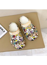 Cotton Slippers Outdoor Beach Sandals Shoes For Women Summer Garden Sandals Flat Slides Zapatillas De Mujer Sabatos Femininos