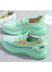 Spring Autumn Breathable Mesh Shoes Women Slip On Casual Walking Outdoor Sports Sneakers Koean Fashion Ladies Vulcanized Shoes