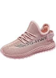 Spring Autumn Breathable Mesh Shoes Women Slip On Casual Walking Outdoor Sports Sneakers Koean Fashion Ladies Vulcanized Shoes