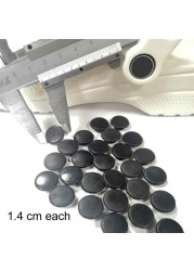 500pcs different sizes plastic buckles DIY accessories black transparent buttons fit sandal shoes back buckle of shoe charms