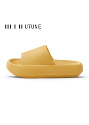 UTUNE Big Size Sippers Men Platform Shoes EVA Soft Indoor Slides for Men Anti-Slip Summer Sandals Women Bathroom Shower Shoes