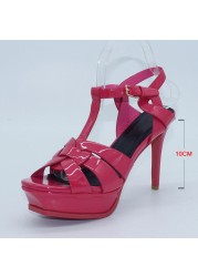 Cool Sept Genuine Leather High Heel Sandals Women Heels 10cm and 14cm Sexy Shoes Fashion Woman Shoe R4425 Hot Sale 33-40