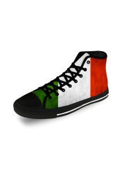 Italy Italian Italy National Flag Casual Canvas 3D Print High Top Canvas Fashion Funny Shoes Men Women Breathable Sneakers