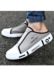 2021 summer new chef shoes for men canvas shoes breathable creativity lazy slippers men's shoes outdoor non-slip casual shoes