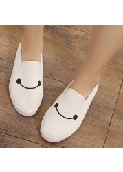 JERSEY-Women's Canvas Flats Canvas Shoes Comfortable Round Toe No Lace-up Plus Size 35-40 Casual Date F950 Spring Autumn