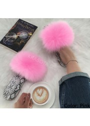 Square Toe Slippers Luxury Summer Fluffy Slippers Women Real Fur Slides Shoes Indoor Home Outdoor House 36 37 38 39 40 41 42 43