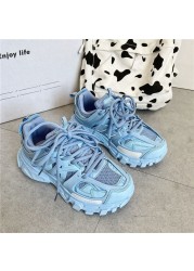 Stylish Brand Design Women Sneakers Cute Pink Chunky Shoes Ladies Breathable Mesh Trainers Women Lightweight White Sneakers