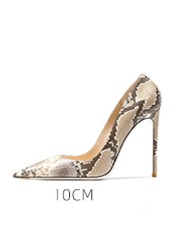 KRIKI Serpentine Women Pumps Thin High Heels Pointed Toe Handmade Fashion Elegant Party Wedding Casual Lady Shoes Plus Size