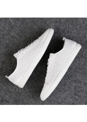 Men's Genuine Leather Casual Shoes Fashion Designers Flats Black Sneaker High Quality Minimalist Shoes For Men Vulcanized Shoes