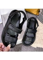 plus size 43 high quality summer fashion leather women sandals female flats for women roma platform sandals for women 2021