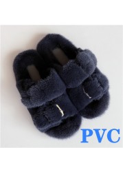 100% Genuine Mink Fur European Luxury Slippers Winter Indoor Slippers Women Slippers Women Slippers