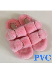 100% Genuine Mink Fur European Luxury Slippers Winter Indoor Slippers Women Slippers Women Slippers