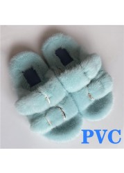 100% Genuine Mink Fur European Luxury Slippers Winter Indoor Slippers Women Slippers Women Slippers