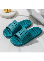 Bathroom Leakage Slippers Women Summer Indoor Bath Non-slip Quick-drying Shoes Couples Home Wear-resistant Sandals Slippers