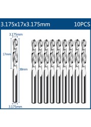 XCAN 1/8 ''عرقوب قاطعة المطحنة نك النقش بت عدة نك راوتر بت كربيد نهاية مطحنة النجارة أدوات تعدين