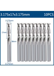 XCAN 1/8'' Shank Milling Cutter CNC Engraving Bit Kit CNC Router Bits Carbide End Mill Woodworking Mining Tools