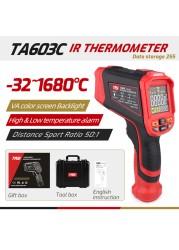 TASI TA603 Series Infrared Thermometer 1080/1380/1680/1880/2200 High Temperature Color Screen Non-contact Laser Thermometer
