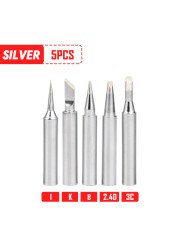 5/10pcs 900M-T Soldering Iron Non-magnetic Pure Copper Soldering Tips for 936 907 Sleeve Casing Soldering Tools Brand Iron Tip