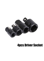 1/4 PC 1/4 3/8 1/2 Drive Socket Adapter Adapter Reducer Air Impact Craft Socket Wrench Adapter Hand Tool Kit Repair Tools