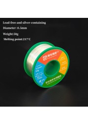 AMAOE 0.3/0.5/0.6mm 50g Tin Lead Soldering Wire Welding Wire 0.3mm/0.5mm/0.6mm Flux Soldering Reel Welding Line Welding Wire Roll No Clean