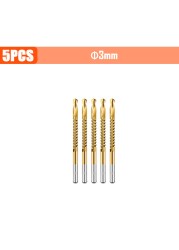 3/4/5/6pcs Cobalt Drill Bit Spiral Screw Metric Composite Tap Drill Bits Drill Polishing Woodworking HSS Twist Drilling Tools