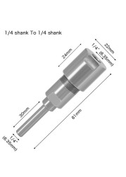 Binoax Router Bit Extension Rod Collet Drilling Machine Extension Milling Wood Cutting Machine 1/4(1/2) Inch 6/8/12mm Shank