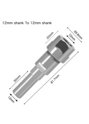 Binoax Router Bit Extension Rod Collet Drilling Machine Extension Milling Wood Cutting Machine 1/4(1/2) Inch 6/8/12mm Shank