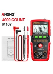 ANENG M107 Mini Digital Multimeter 4000 count Auto tester digital multimetre profesional testeur electrique multímetro test