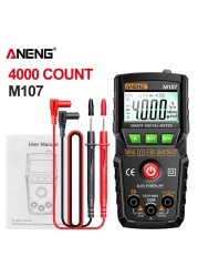 ANENG M107 Mini Digital Multimeter 4000 count Auto tester digital multimetre profesional testeur electrique multímetro test