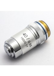 Biological Microscopes Achromatic Objective Lens 100X (oil)  4X 10X 20X 40X 60X 195mm Conjugate Distance Universal RMS thread