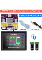 DC 8-240V 100A 200A 300A 400A 500A 600A 1000A Battery Tester Voltage Current RVS Meter Battery Coulomb Capacity Indicator