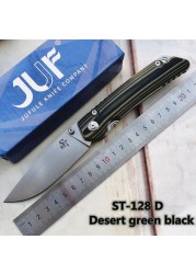 Sitivien ST128 Real D2 Steel Ball Bearing Thumb Open Folding G10 Camping Hunting Kitchen Survival Outdoor EDC Tool Utility Knife