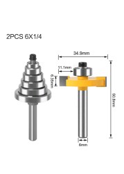 1 مجموعة ، شحن مجاني نك النجارة راوتر بت ، الانتهازي قاطعة المطحنة ، 2 حواف مستقيم بت مع محامل قابل للتعديل