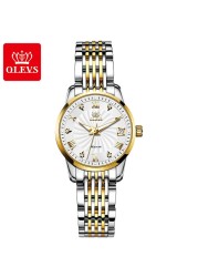 OLEVS Fashion Luxury Brand Automatic Mechanical Watch Lovers Watches Stainless Steel Waterproof Pair Ladies Watches relogio masculino