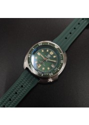 SD1970-GR Men's 44mm Rubber Strap NH35 Diving Watch Green Ceramic Bezel