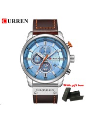 Luxury Brand CURREN Fashion Analog Digital Chronograph Men's Quartz Watch Business Sport Waterproof Leather Watch for Men Relogio