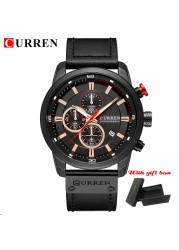 Luxury Brand CURREN Fashion Analog Digital Chronograph Men's Quartz Watch Business Sport Waterproof Leather Watch for Men Relogio