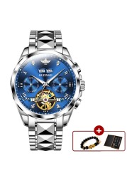 OUPINKE Automatic Men's Watches Mechanical Sapphire Glass Tourbillon Luxury Brand Wristwatch Waterproof relogio masculino 40