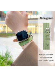 Kebitt Newest High Quality Double Round Band for Apple Watch Series 7 6 Se 5 4 3 2 1 Iwatch Strap Fashion Men Women 14mm Width