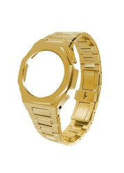 GA2100 New Model Home Oak All Metal Bezel Strap Simple Style in One Watch Bands for G-SHOCK GA2100/2110 Accessories