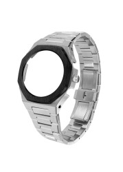 GA2100 New Model Home Oak All Metal Bezel Strap Simple Style in One Watch Bands for G-SHOCK GA2100/2110 Accessories