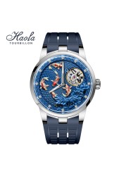 Haofa Carrousel Luxury Mechanical Wristwatch for Men Power Band Sapphire 80 Watch Men Rotation Sapphire 2021