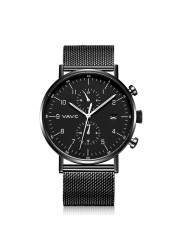 VAVC New Fashion Top Business Analog Quartz Wrist Watch for Men 24 Hours Display Leather Band Dial and Date Function Watches Men