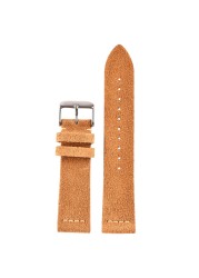 BEAFIRY Watch Band 18mm 20mm 22mm Suede Leather Calfskin Strap Watchband For Huawei Fossil Men Women Brown Black Gray White Blue